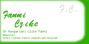 fanni czike business card